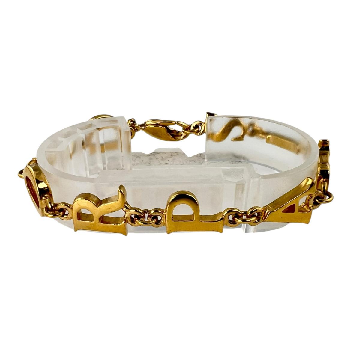 ディオール Dior ブレスレット
 ブランドロゴ チェーンブレス ディオールパリス GP ゴールド 【SS】
 【中古】