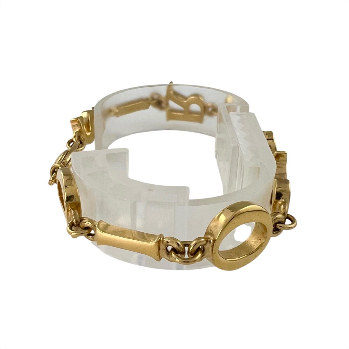 ディオール Dior ブレスレット
 ブランドロゴ チェーンブレス ディオールパリス GP ゴールド 【SS】
 【中古】