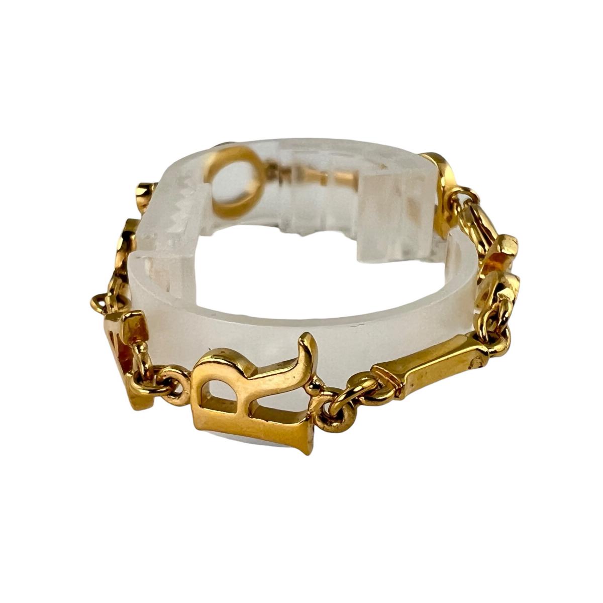 ディオール Dior ブレスレット
 ブランドロゴ チェーンブレス ディオールパリス GP ゴールド 【SS】
 【中古】