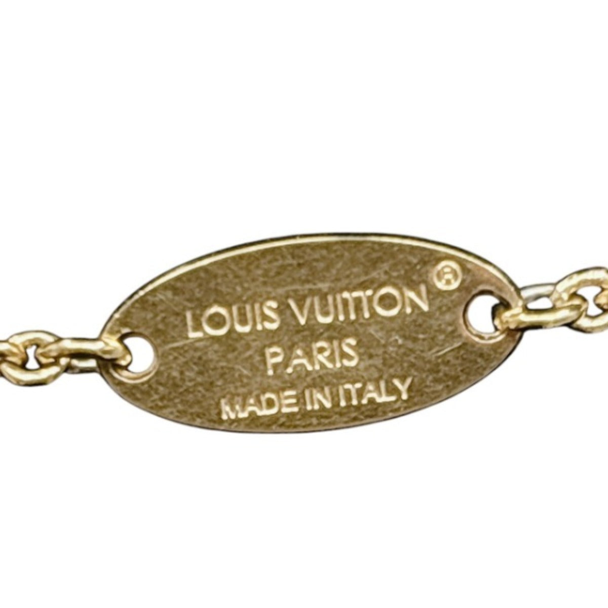 ルイヴィトン LOUIS VUITTON ネックレス
 コリエ・エセンシャルV ペルル GP M00857 ゴールド LV
 【SS】
 【中古】
