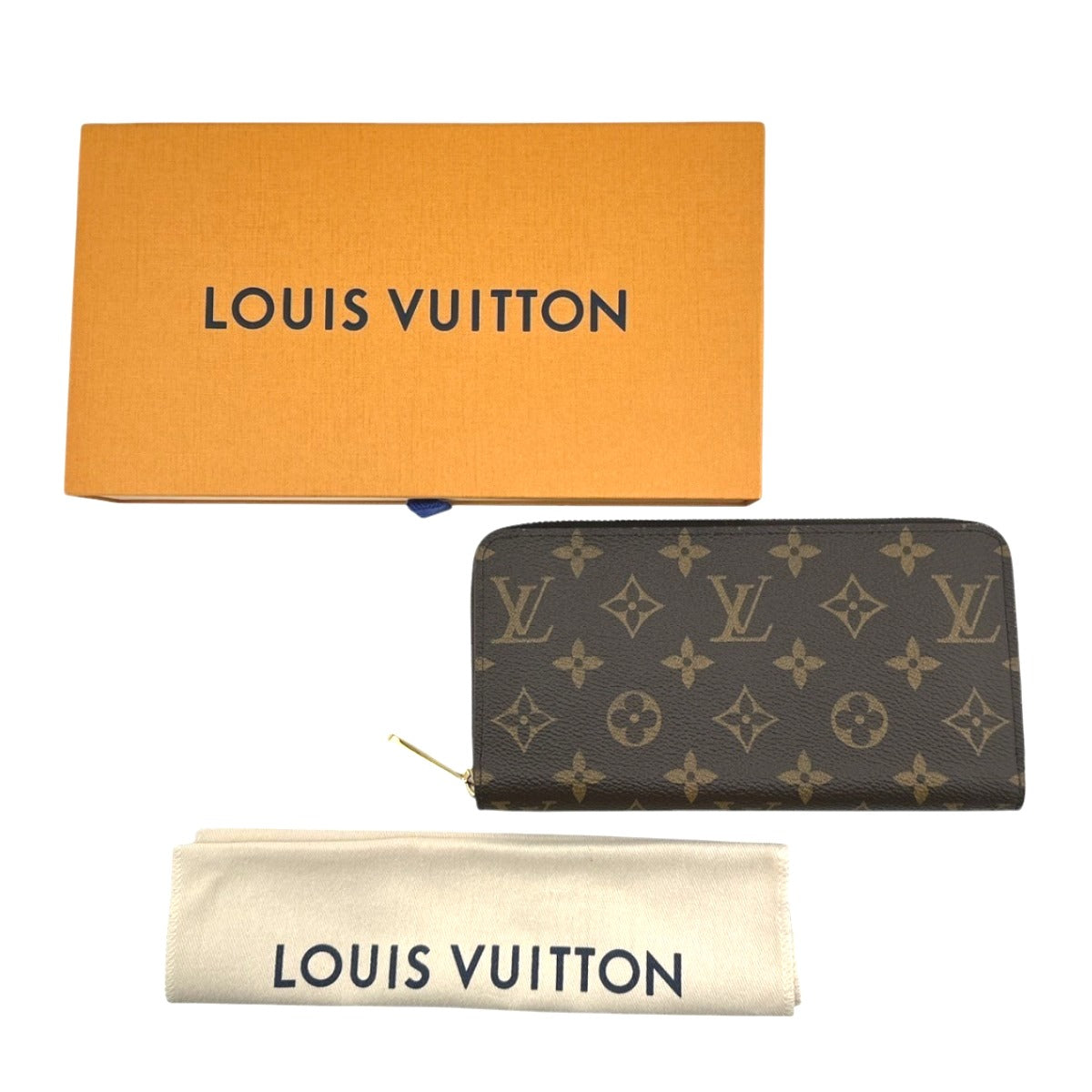 ルイヴィトン LOUIS VUITTON 長財布
 ラウンドファスナー モノグラム ジッピーウォレット モノグラムキャンバス M42616 ブラウン LV
 【中古】