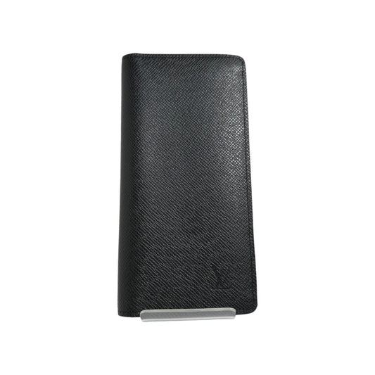 Louis Vuitton LOUIS VUITTON Long Wallet
 Bi-fold long wallet Taiga Portefeuille Brazza Taiga M30501 Black LV
 [SS]
 【second hand】 