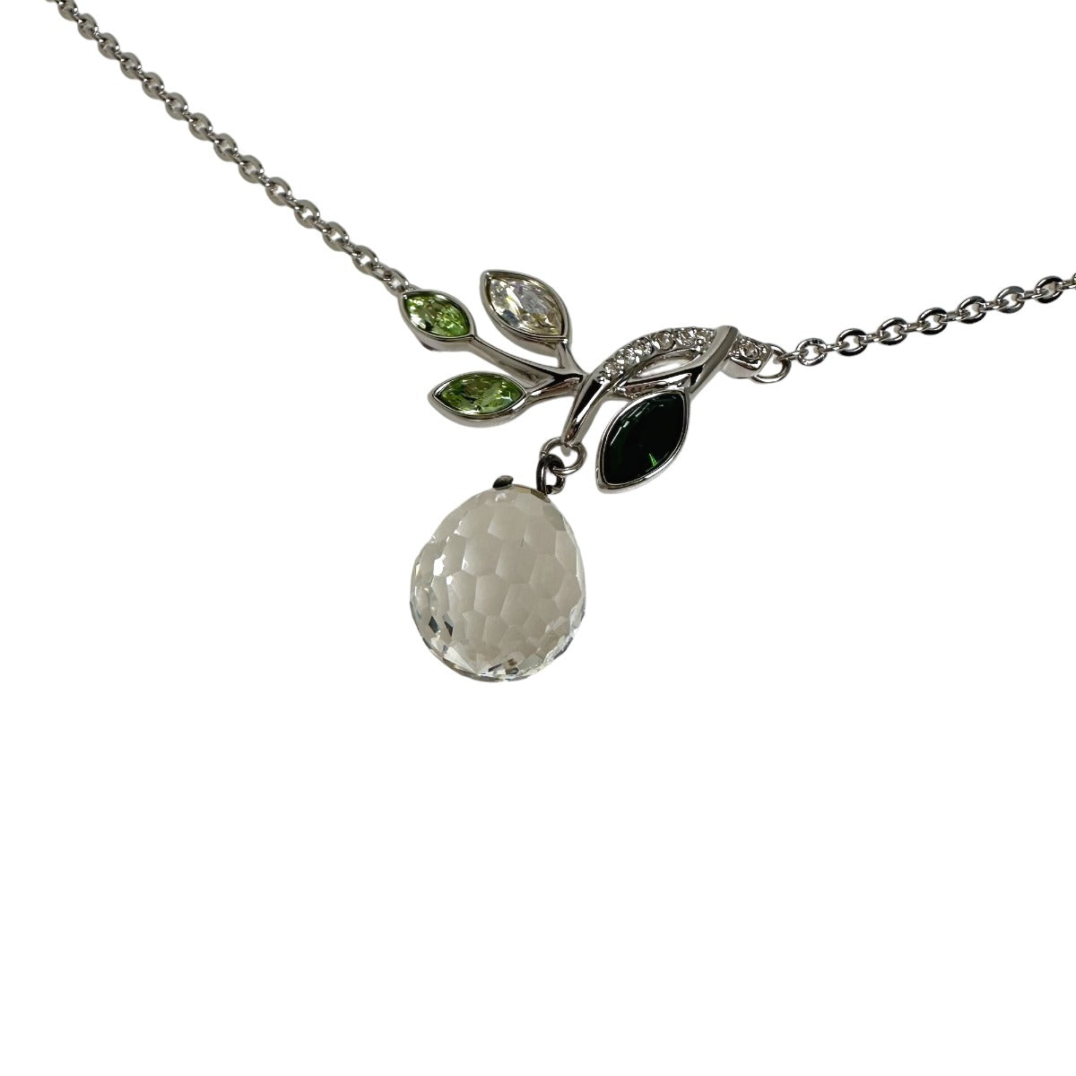 Swarovski Necklace
 Necklace Leaf Motif Rhinestone Silver [SS]
 【second hand】 