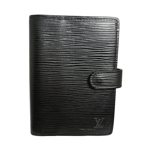 Louis Vuitton LOUIS VUITTON Notebook Cover
 Epi Agenda PM System Organizer Cover, Epi Leather R20052, Black, LV
 [SS]
 【second hand】 