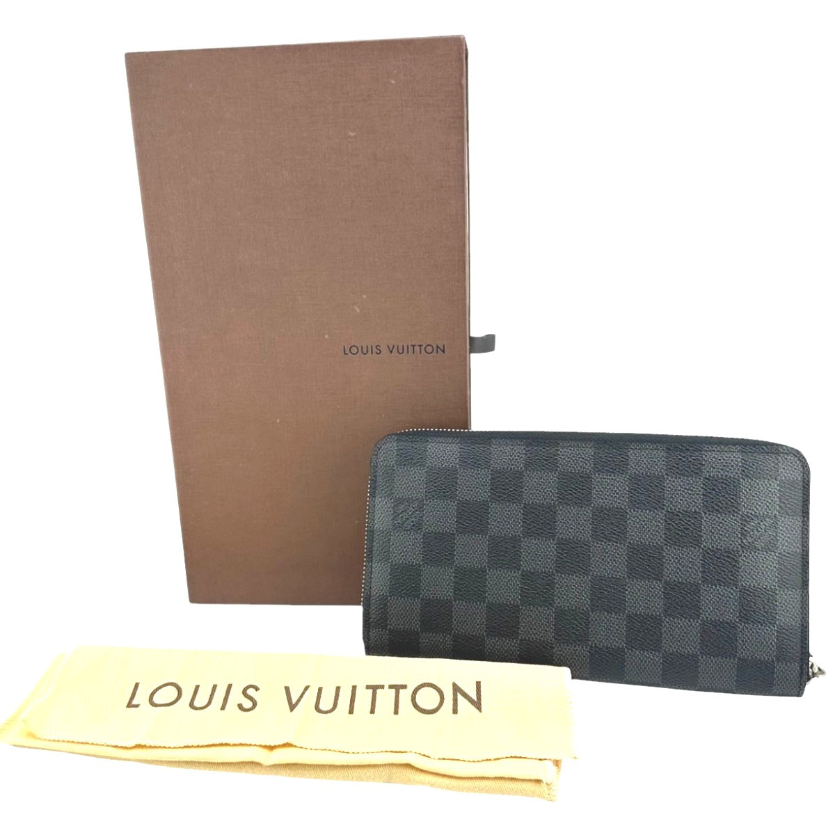 ルイヴィトン LOUIS VUITTON 長財布
 ラウンドファスナー ダミエ グラフィット ジッピーオーガナイザー ダミエグラフィットキャンバス N63077 ブラック LV
 【SS】
 【中古】