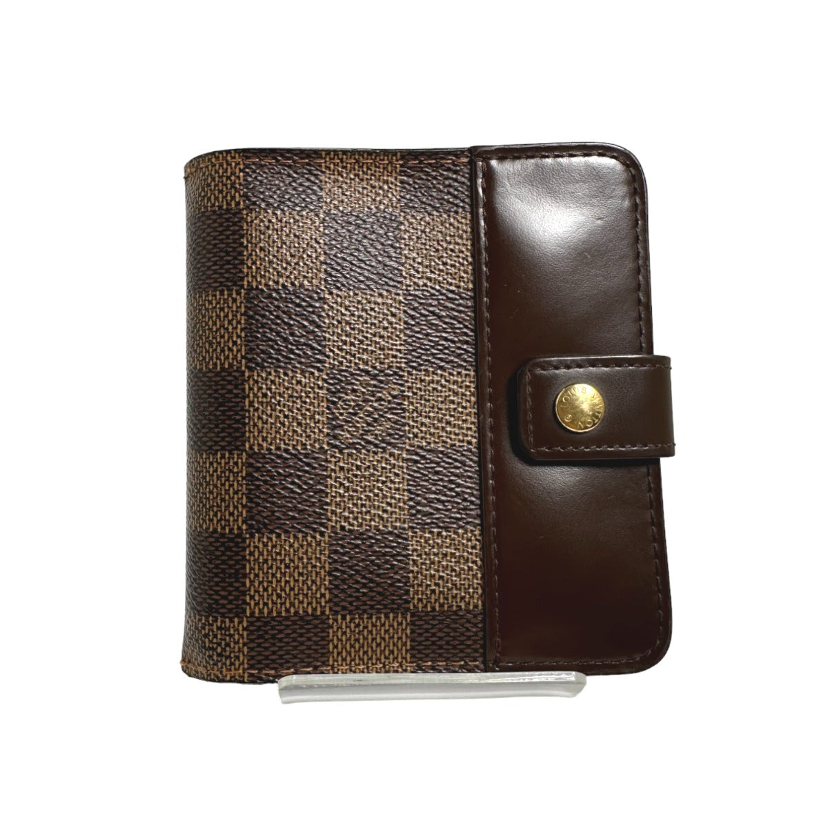 LOUIS VUITTON Bi-fold wallet
 Damier Compact Zip Wallet with Card Pockets and Zipper in Damier Canvas N61668 Brown LV
 [SS]
 【second hand】 