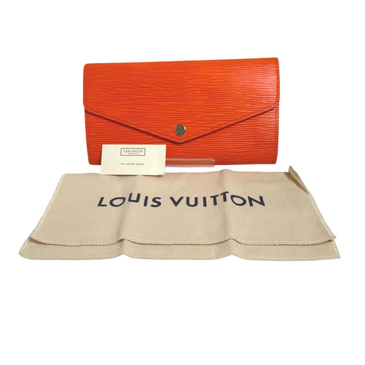 Louis Vuitton LOUIS VUITTON Long Wallet
 Epi Long Wallet Portefeuille Sarah Epi Leather M60584 Orange LV
 [SS]
 【second hand】 