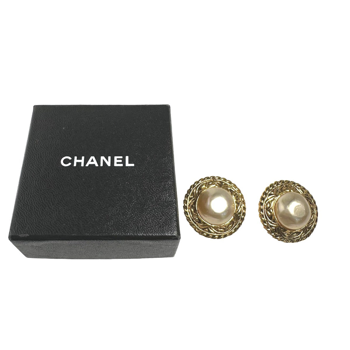 CHANEL Earrings
 Fake pearl engraved GP gold [SS]
 【second hand】 