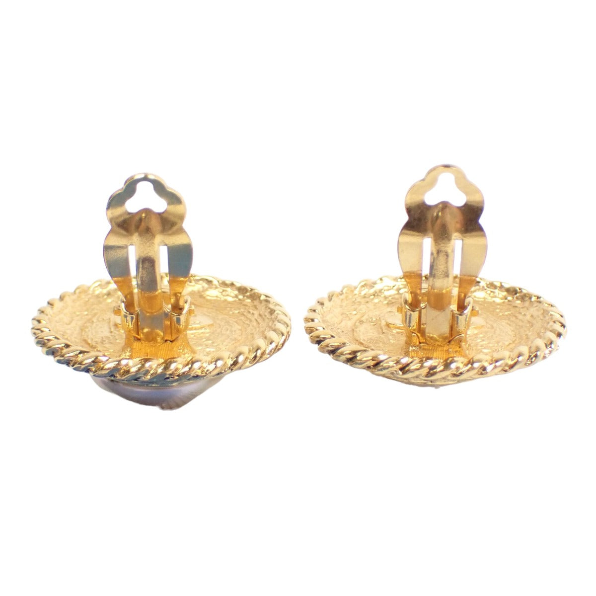 CHANEL Earrings
 Fake pearl engraved GP gold [SS]
 【second hand】 