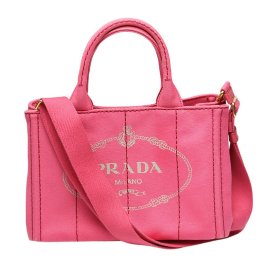 プラダ PRADA トートバッグ
 2wayバッグ カナパトート デニム 1BG439 フューシャピンク 【SS】
 【中古】