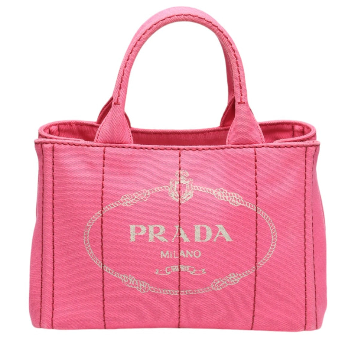 プラダ PRADA トートバッグ
 2wayバッグ カナパトート デニム 1BG439 フューシャピンク 【SS】
 【中古】