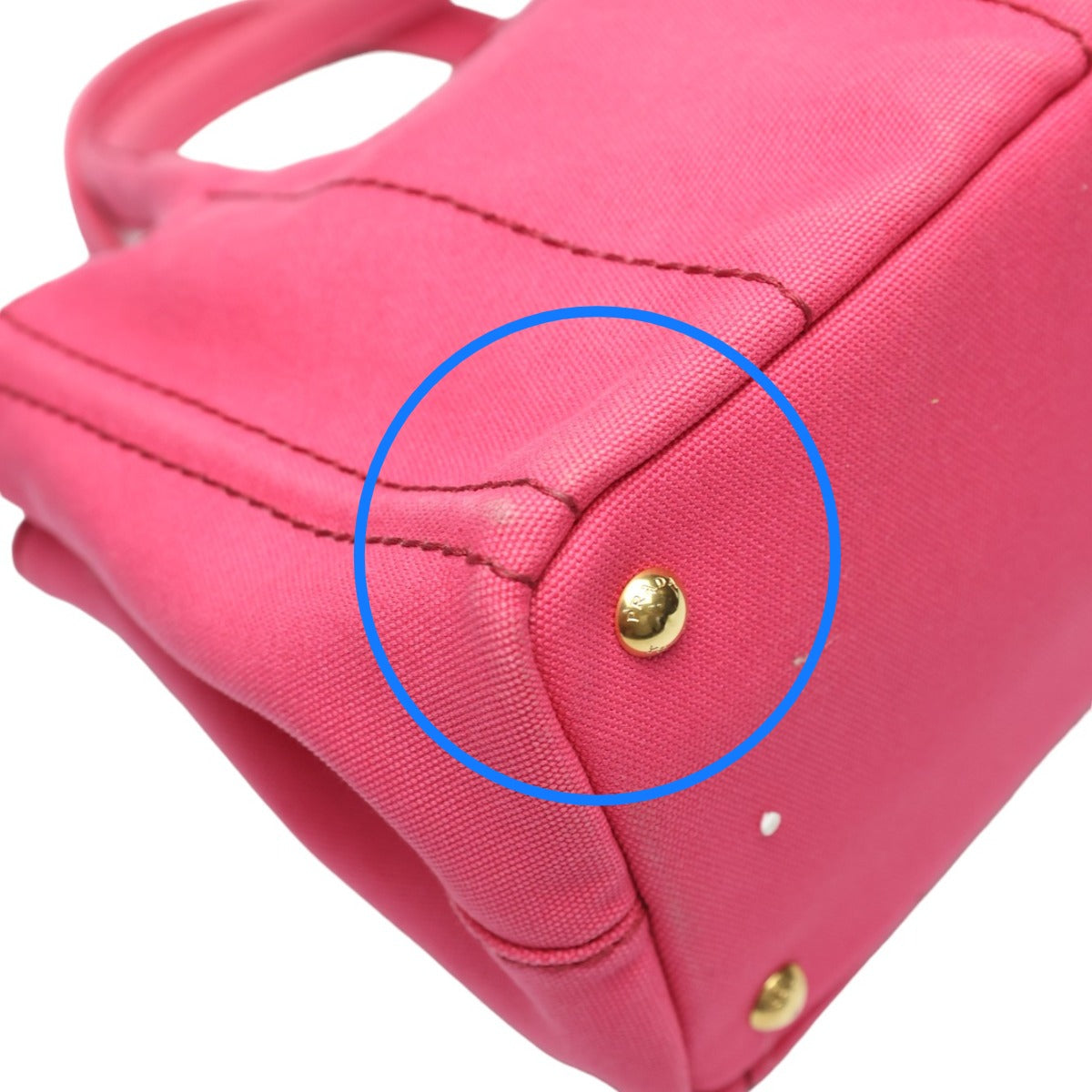 プラダ PRADA トートバッグ
 2wayバッグ カナパトート デニム 1BG439 フューシャピンク 【SS】
 【中古】