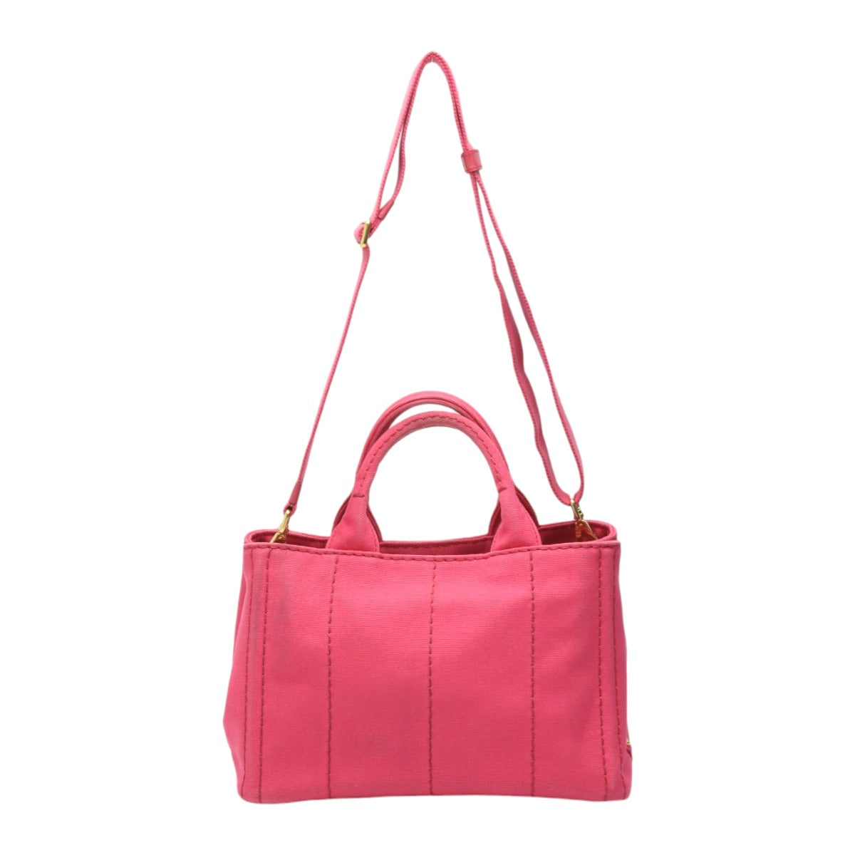 プラダ PRADA トートバッグ
 トートバッグ キャンバス カナパトート コットンデニム B2439G ピンク 【SS】
 【中古】
