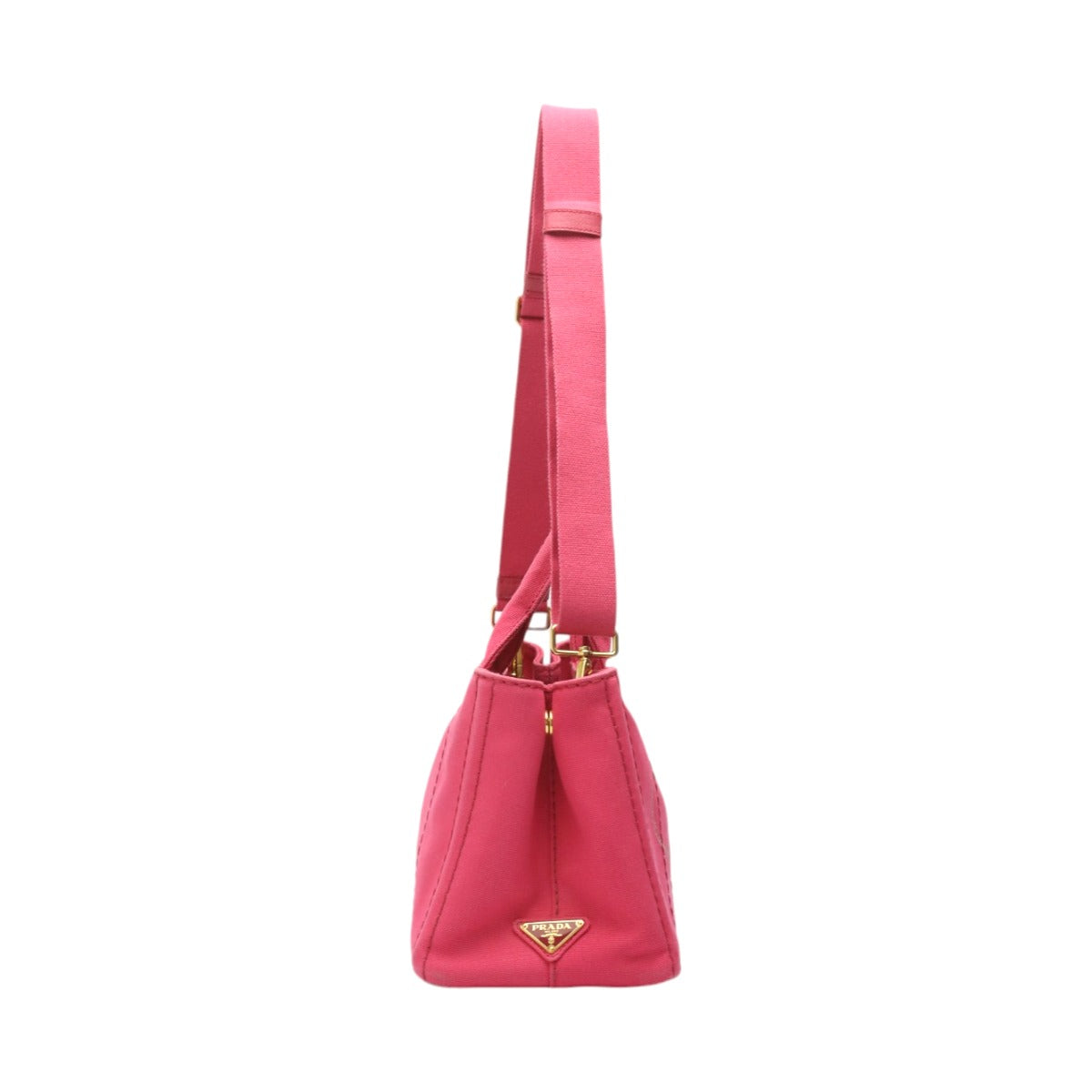 プラダ PRADA トートバッグ
 トートバッグ キャンバス カナパトート コットンデニム B2439G ピンク 【SS】
 【中古】
