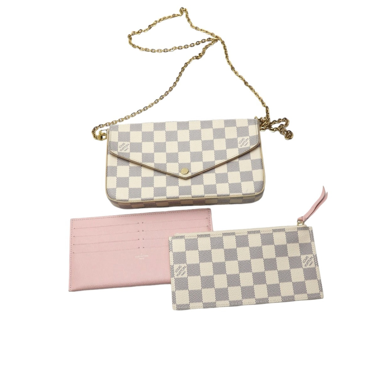 ルイヴィトン LOUIS VUITTON ショルダーバッグ
 ショルダーバッグ ダミエ・アズール ポシェット・フェリシー レザー N63106 アズール LV
 【SS】
 【中古】