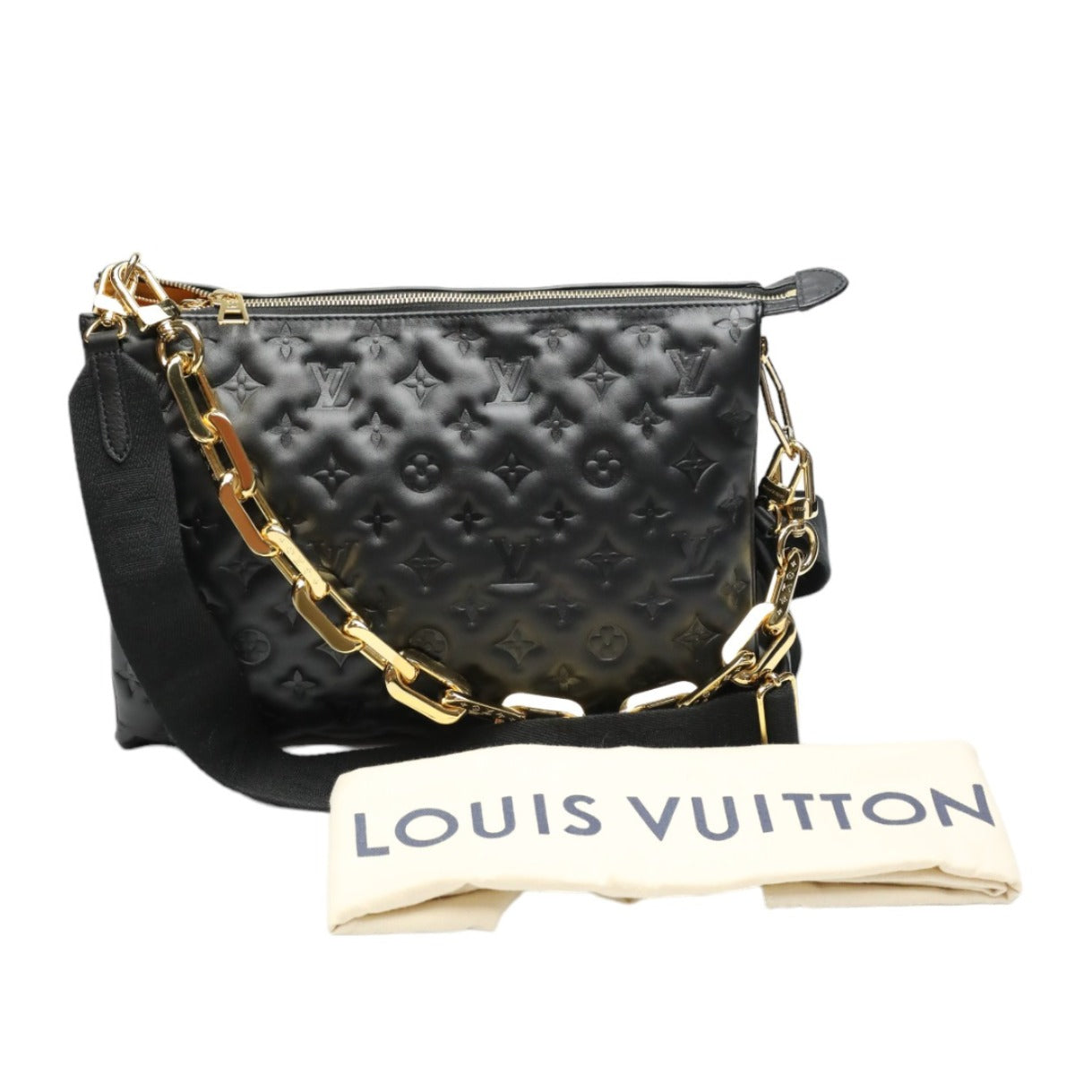 ルイヴィトン LOUIS VUITTON ショルダーバッグ
 ショルダーバッグ モノグラム クッサンPM レザー M57790 ノワール LV
 【SS】
 【中古】