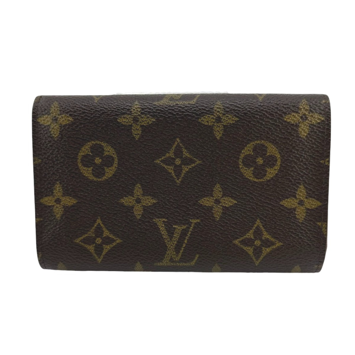 ルイヴィトン LOUIS VUITTON 二つ折り財布
 L字ファスナー モノグラム ポルトモネビエ・トレゾール モノグラムキャンバス M61730 ブラウン LV
 【SS】
 【中古】