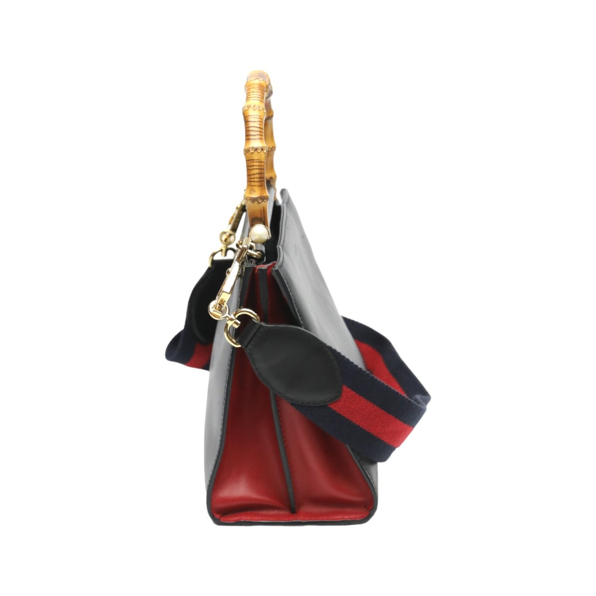グッチ GUCCI ハンドバッグ
 バンブー レザー 2wayバッグ レザー 459076 ブラック 【SS】
 【中古】
