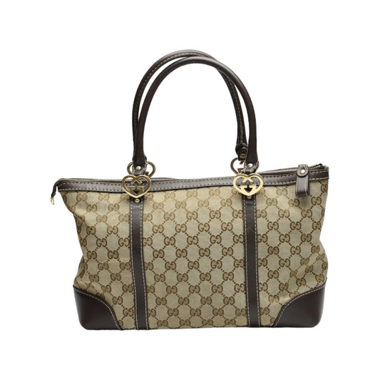 GUCCI Tote Bag
 Handbag GG Pattern Canvas GG Canvas 257069 Beige [SS]
 【second hand】