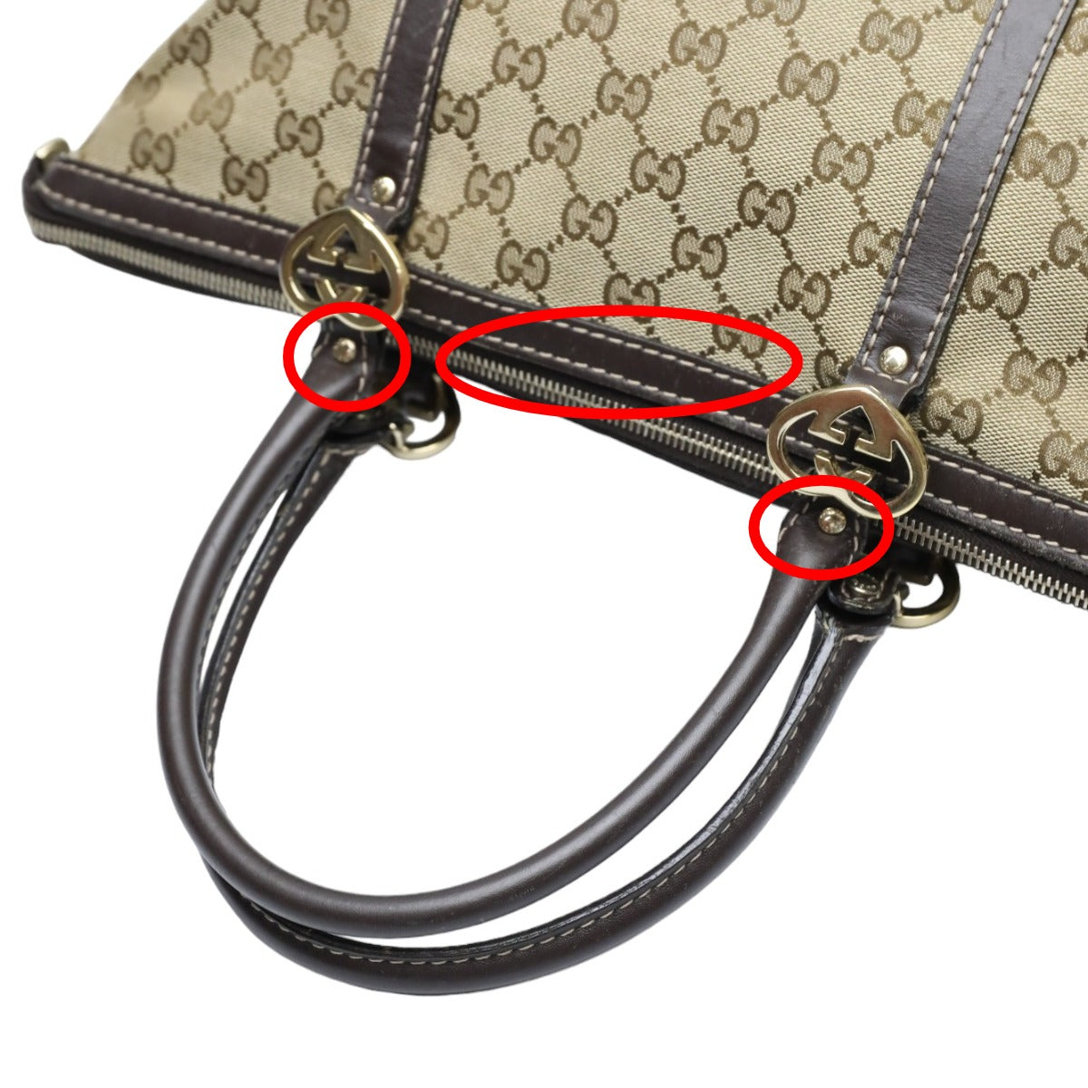 GUCCI Tote Bag
 Handbag GG Pattern Canvas GG Canvas 257069 Beige [SS]
 【second hand】