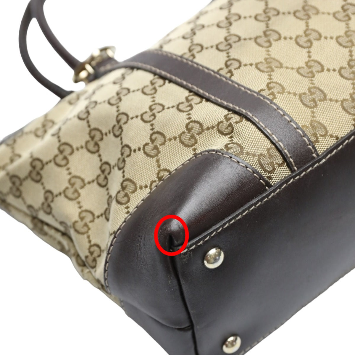 GUCCI Tote Bag
 Handbag GG Pattern Canvas GG Canvas 257069 Beige [SS]
 【second hand】