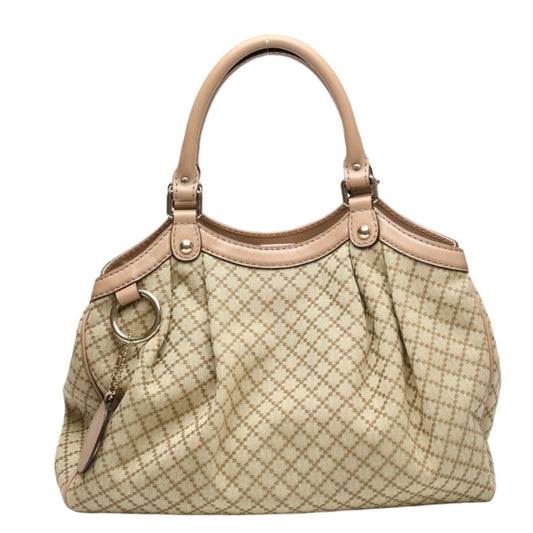 GUCCI Tote Bag
 Handbag Diamante Canvas GG Canvas 211944 Beige [SS]
 【second hand】 