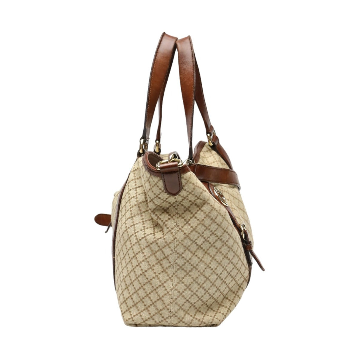 GUCCI Tote Bag
 2WAY Shoulder Bag Diamante Canvas 282346 Antique Brown [SS]
 【second hand】 