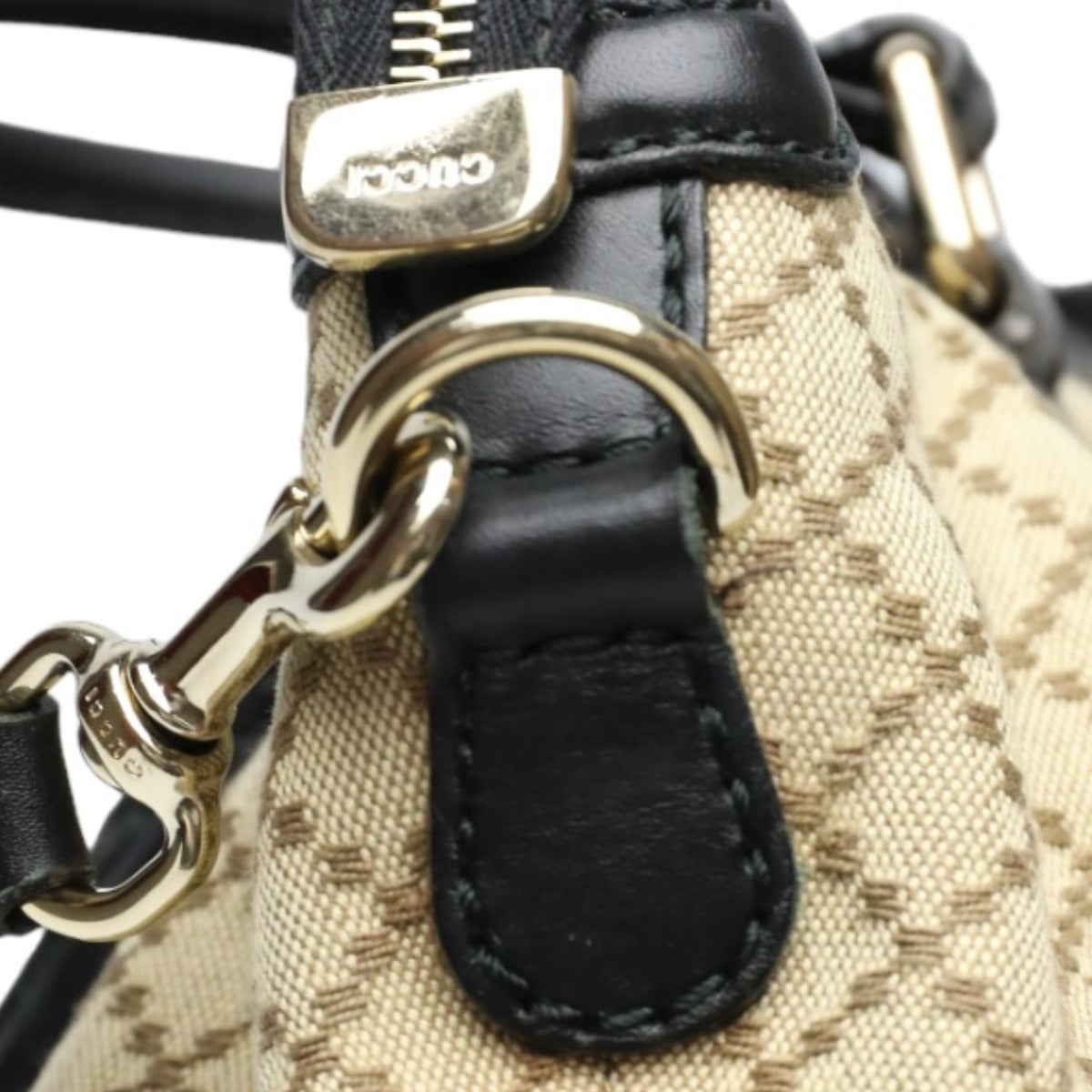 GUCCI shoulder bag
 2WAY Shoulder Bag Diamante Canvas 247902 Black x Beige [SS]
 【second hand】 