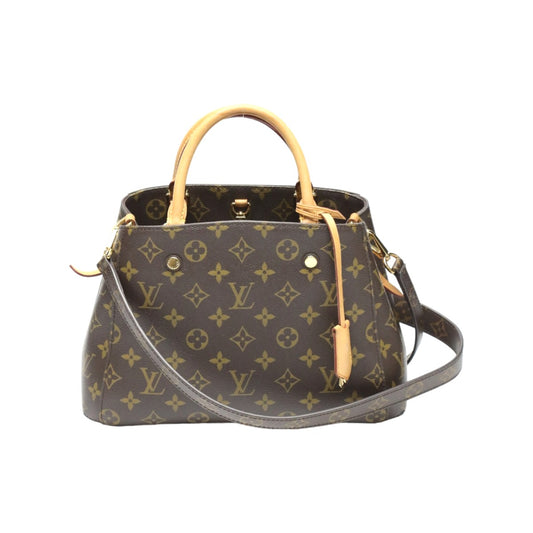 ルイヴィトン LOUIS VUITTON ショルダーバッグ
 ハンドバッグ モノグラム モンテーニュBB モノグラムキャンバス M41055 ブラウン LV
 【SS】
 【中古】