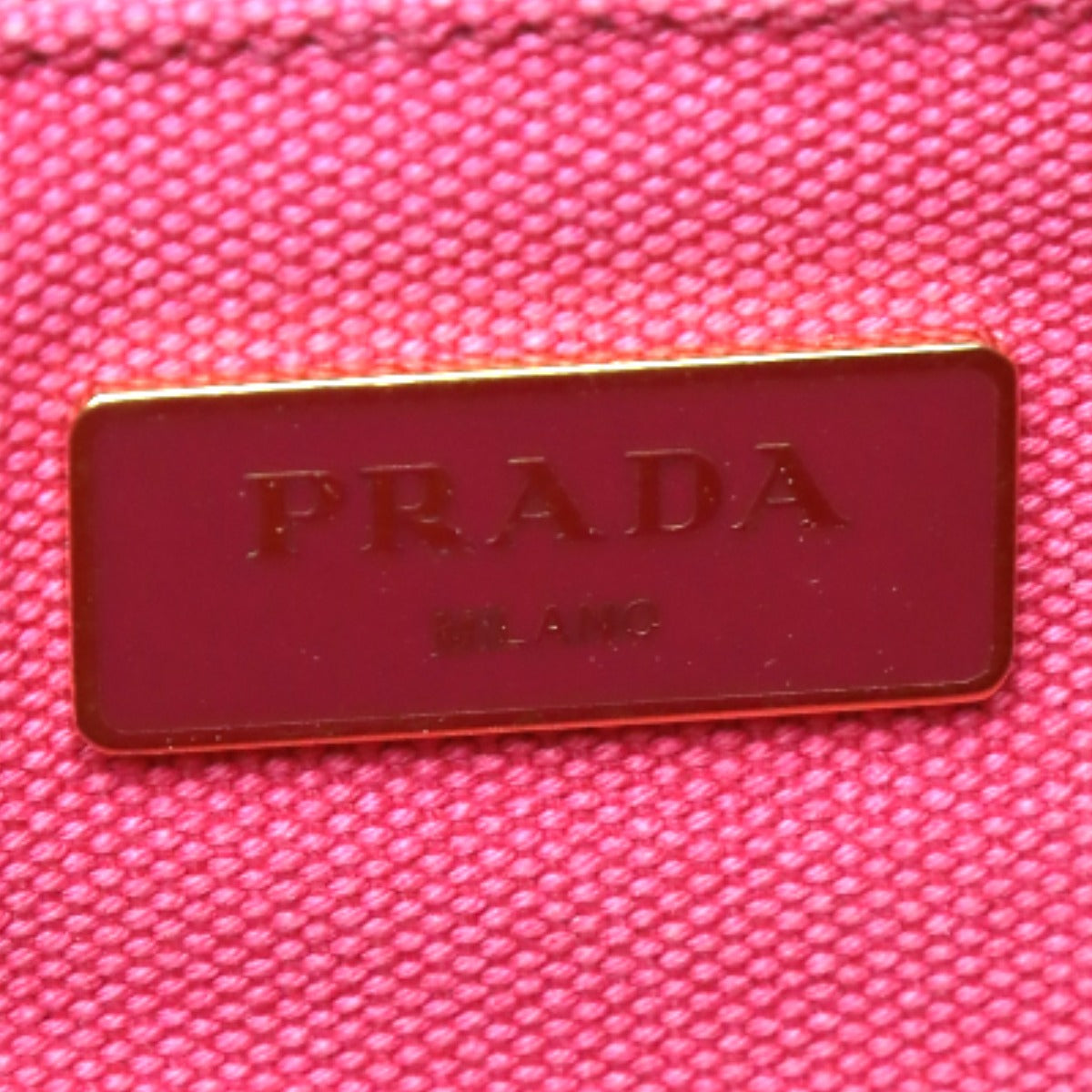 プラダ PRADA トートバッグ
 ハンドバック カナパ カナパミニトート キャンバス 1BG439 ピンク 【SS】
 【中古】