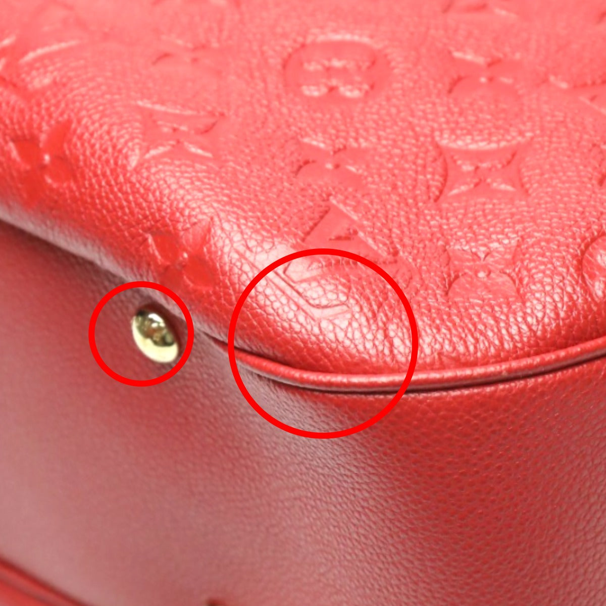 LOUIS VUITTON Handbags
 One-shoulder Monogram Empreinte Spontini Monogram Empreinte M42820 Red LV
 [SS]
 【second hand】 