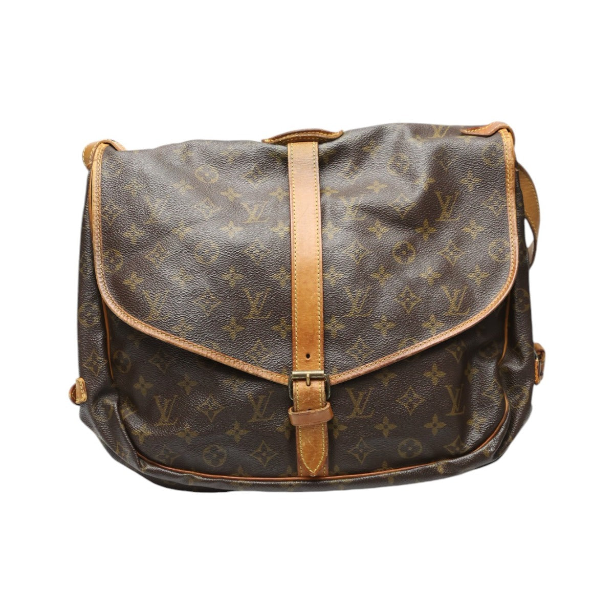 ルイヴィトン LOUIS VUITTON ショルダーバッグ
 ソミュール35 モノグラム 斜めがけ M42254 ブラウン LV
 【SS】
 【中古】