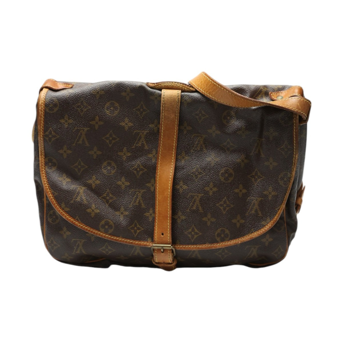 ルイヴィトン LOUIS VUITTON ショルダーバッグ
 ソミュール35 モノグラム 斜めがけ M42254 ブラウン LV
 【SS】
 【中古】