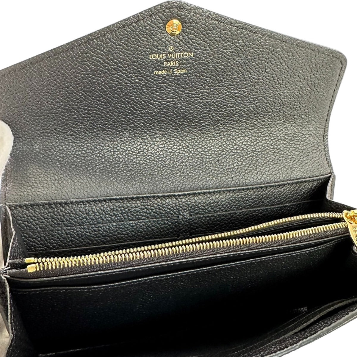 ルイヴィトン LOUIS VUITTON 長財布
 アンプラント ポルトフォイユ・サラ M80496 ブラック ベージュ LV
 【SS】
 【中古】