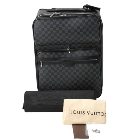 LOUIS VUITTON Carry Bag
 Damier Pegasus 55 Wheeled Suitcase in Damier Graphite Canvas N23300 Grey LV
 [SS]
 【second hand】 