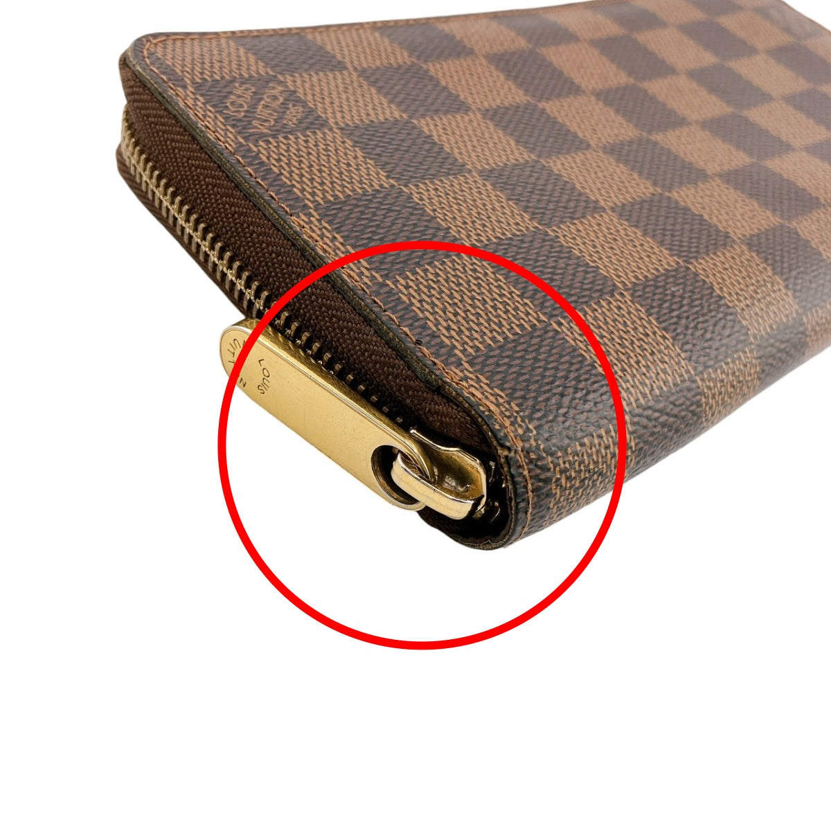 ルイヴィトン LOUIS VUITTON 長財布
 ジッピー・ウォレット ダミエ ラウンドファスナー ダミエキャンバス N60015 エベヌ  LV
 【SS】
 【中古】