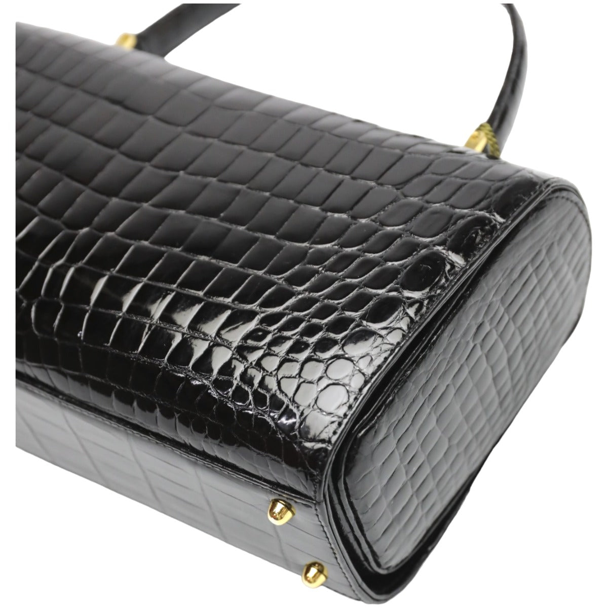 Crocodile handbag
 Handbag Shining Crocodile Black [H]
 【second hand】 