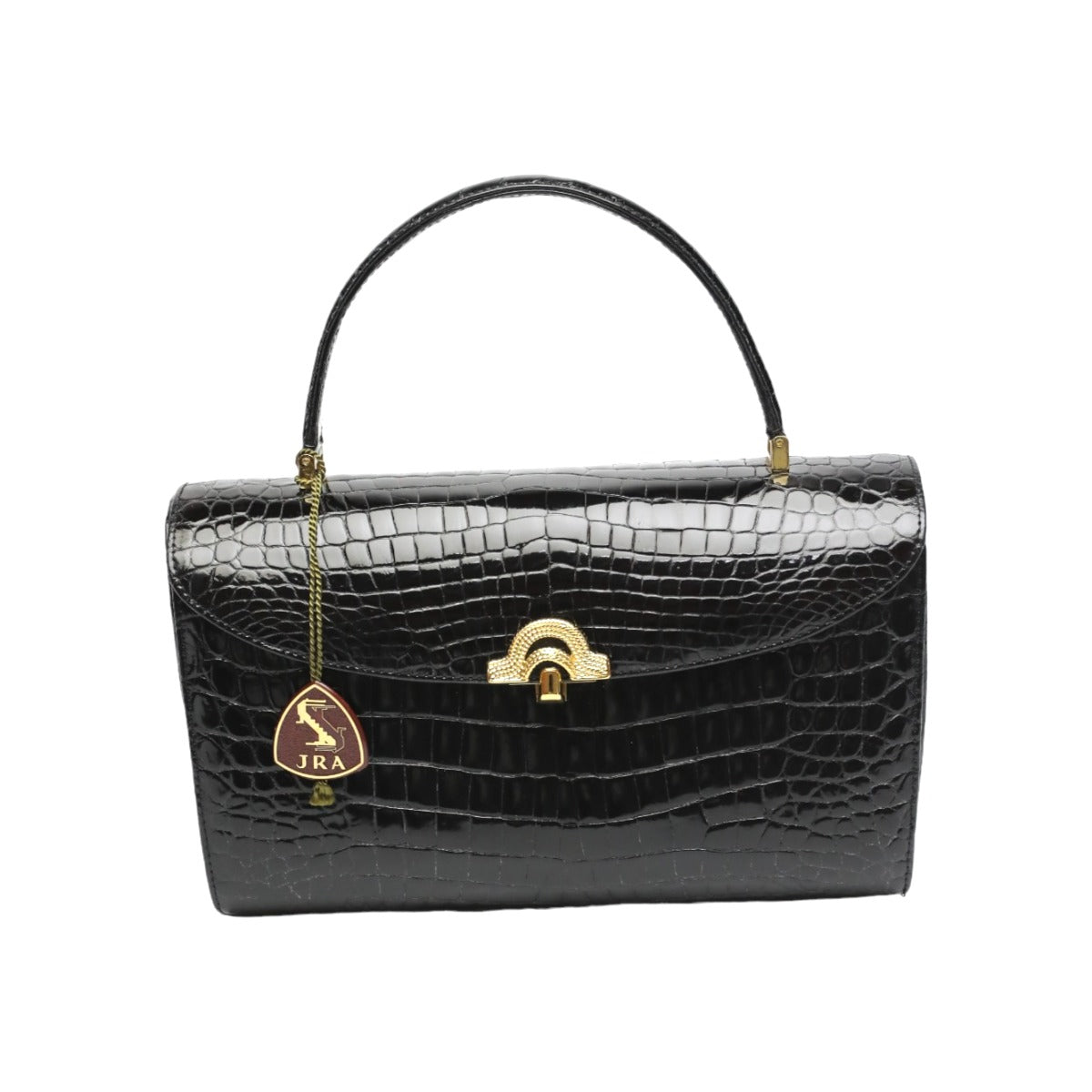 Crocodile handbag
 Handbag Shining Crocodile Black [H]
 【second hand】 