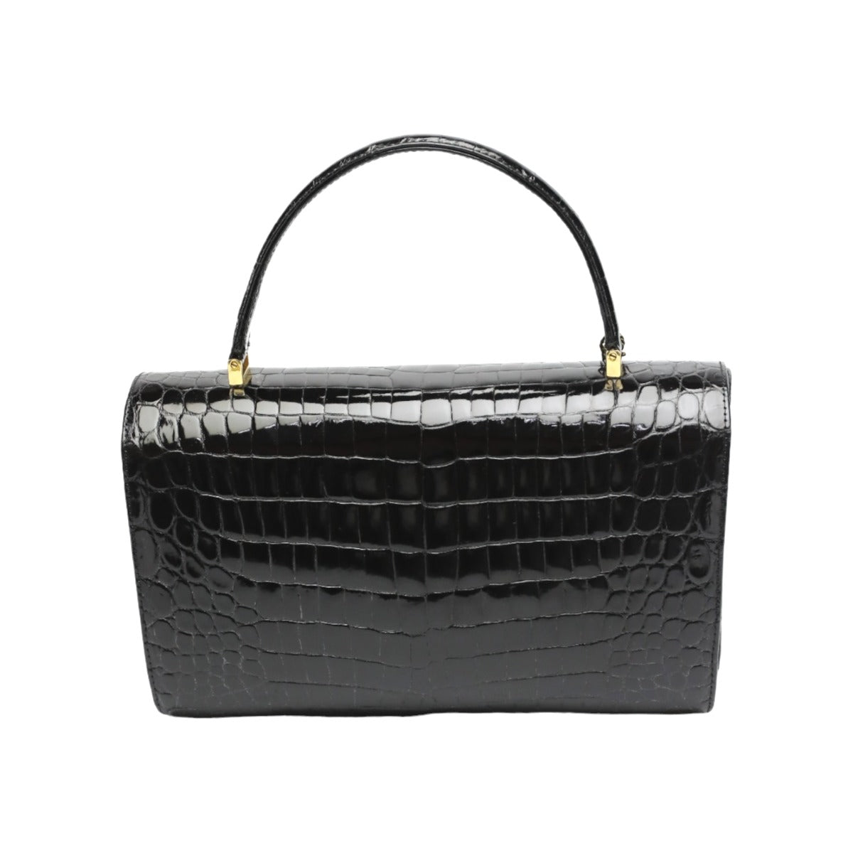 Crocodile handbag
 Handbag Shining Crocodile Black [H]
 【second hand】 