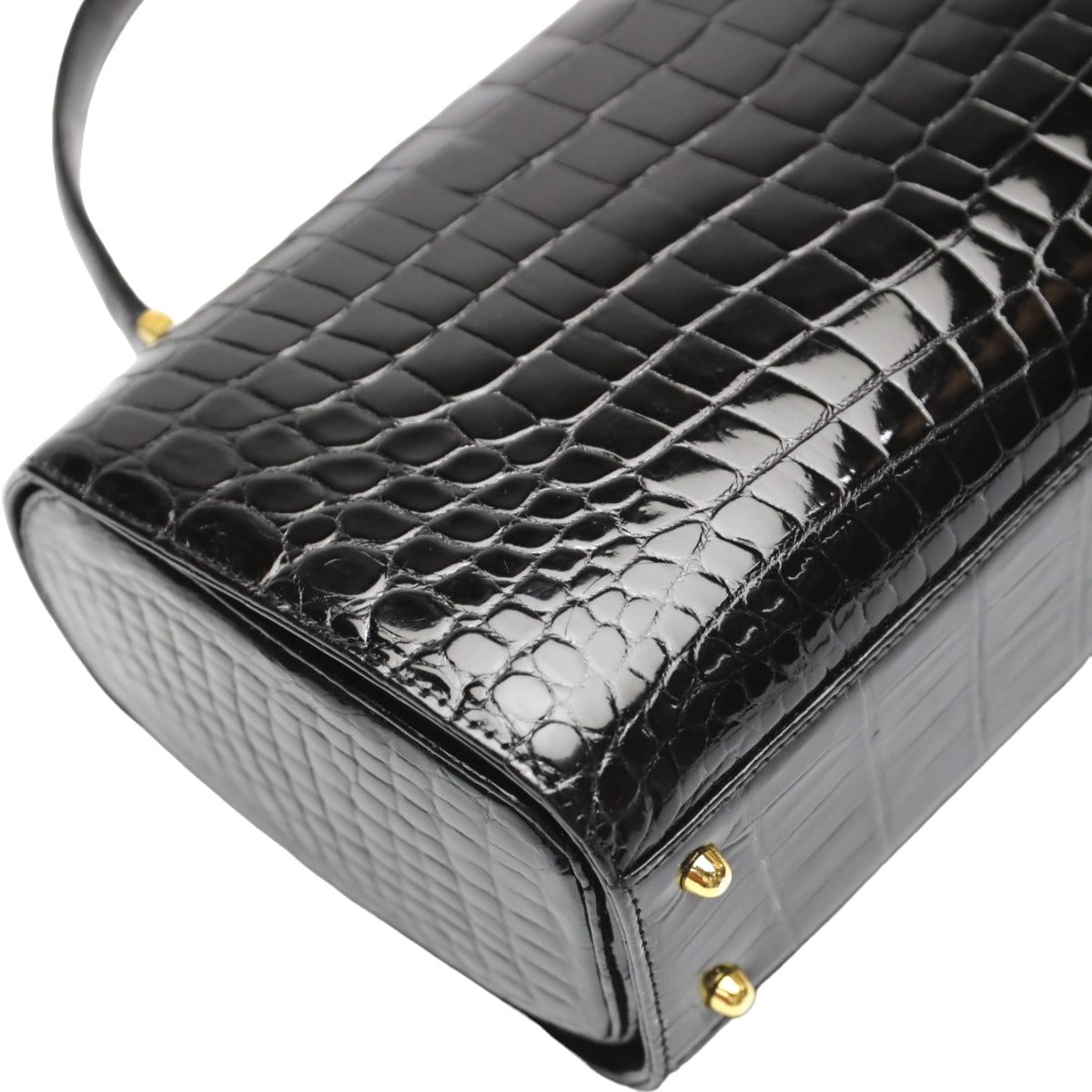 Crocodile handbag
 Handbag Shining Crocodile Black [H]
 【second hand】 