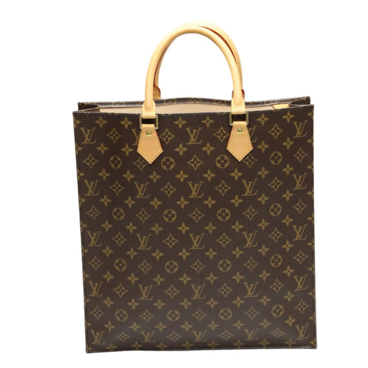 LOUIS VUITTON Tote Bag
 Tote bag Monogram Sac Plat Monogram canvas M51140 Brown LV
 [SS]
 【second hand】 