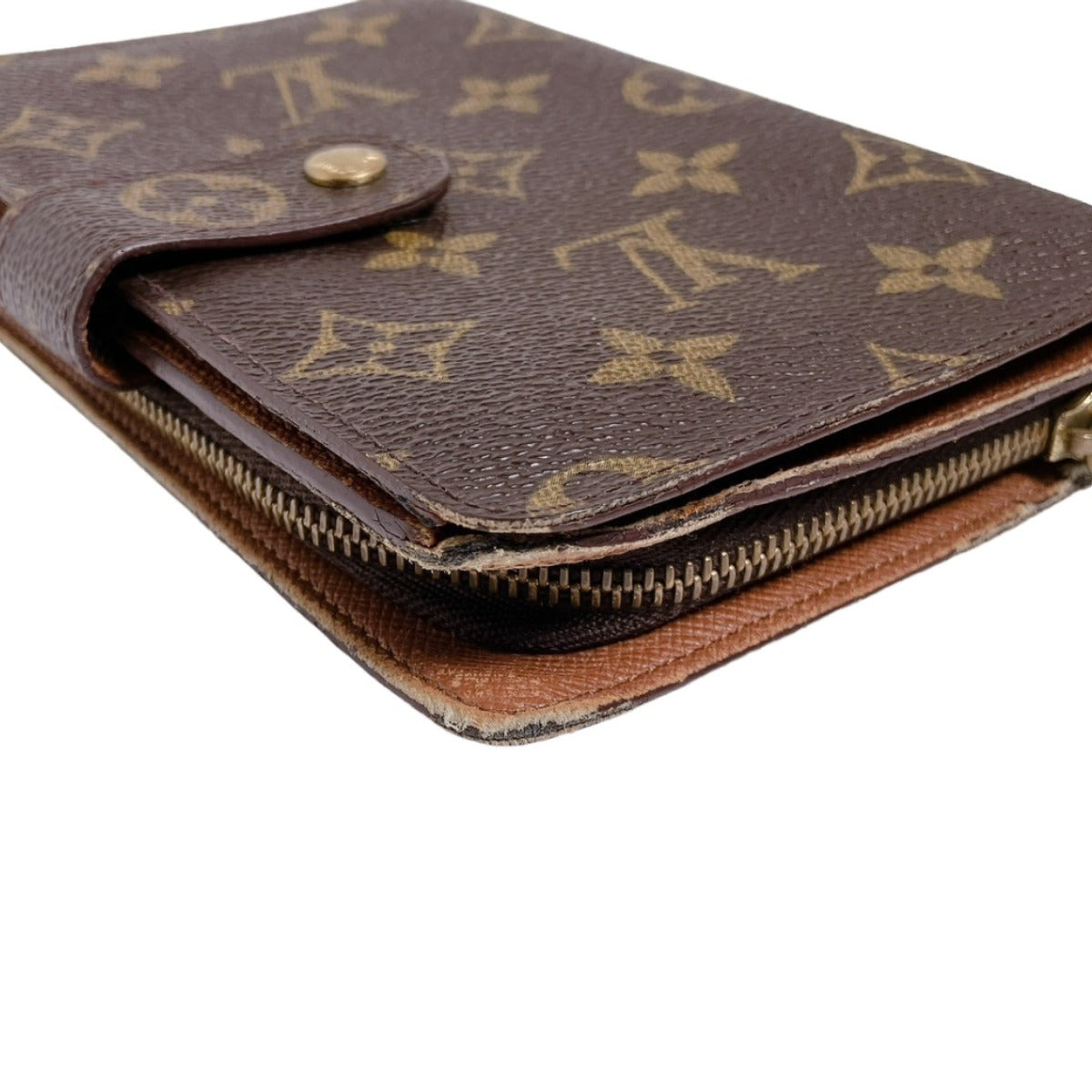 LOUIS VUITTON Bi-fold wallet
 Porto Papier Zip Monogram Coin Purse Monogram Canvas M61207 Brown LV
 [SS]
 【second hand】 