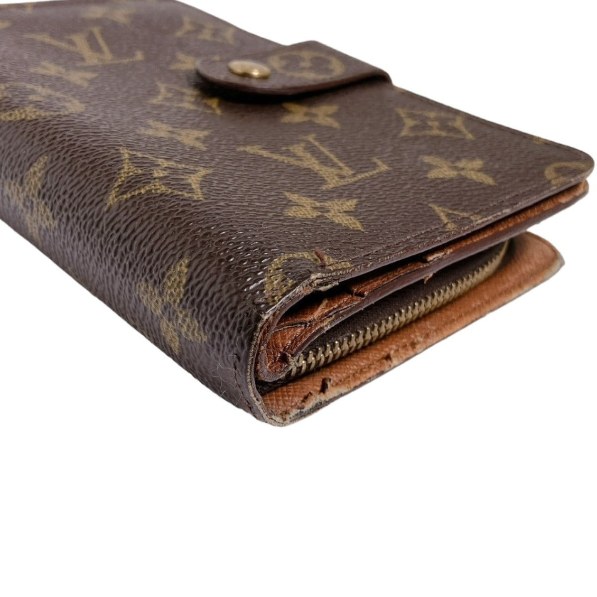 LOUIS VUITTON Bi-fold wallet
 Porto Papier Zip Monogram Coin Purse Monogram Canvas M61207 Brown LV
 [SS]
 【second hand】 