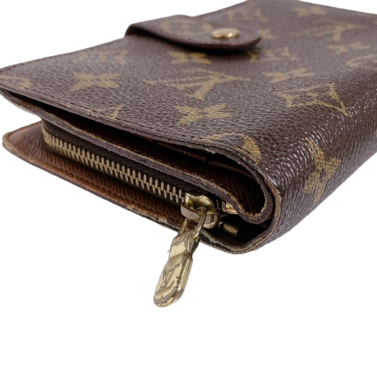 LOUIS VUITTON Bi-fold wallet
 Porto Papier Zip Monogram Coin Purse Monogram Canvas M61207 Brown LV
 [SS]
 【second hand】 