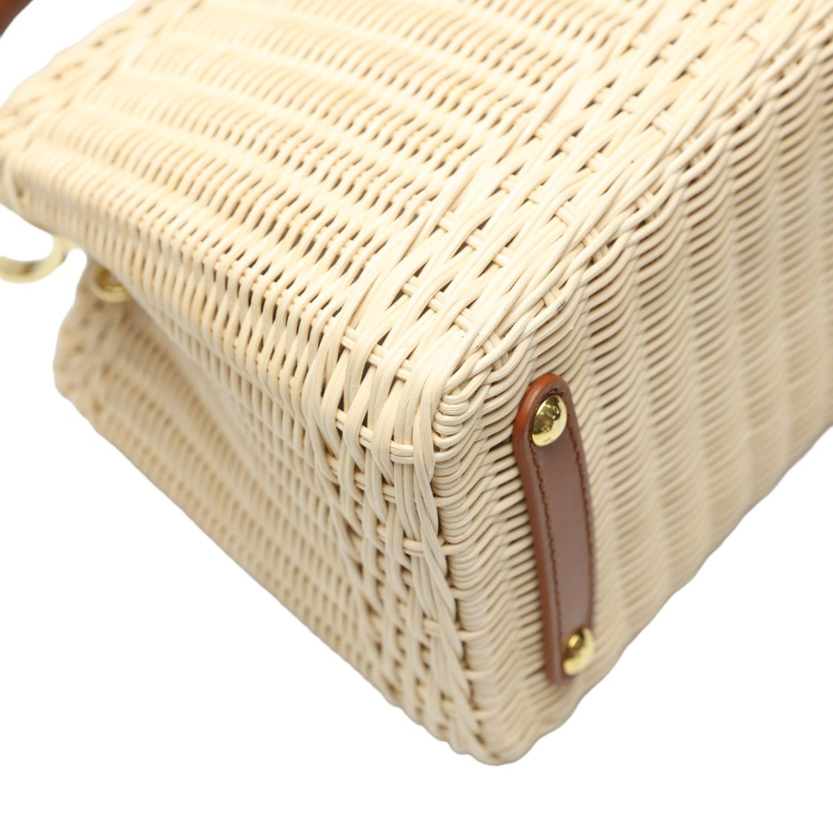 ルイヴィトン LOUIS VUITTON ショルダーバッグ
 ハンドバッグ カプシーヌBB レザー×ラタン レザー M22173 ブラウン×ベージュ LV
 【中古】