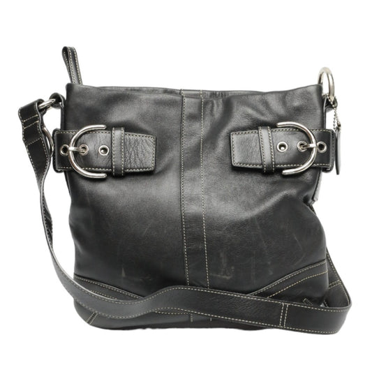 コーチ COACH ショルダーバッグ
 ショルダーバッグ レザー 1452 ブラック 【SS】
 【中古】
