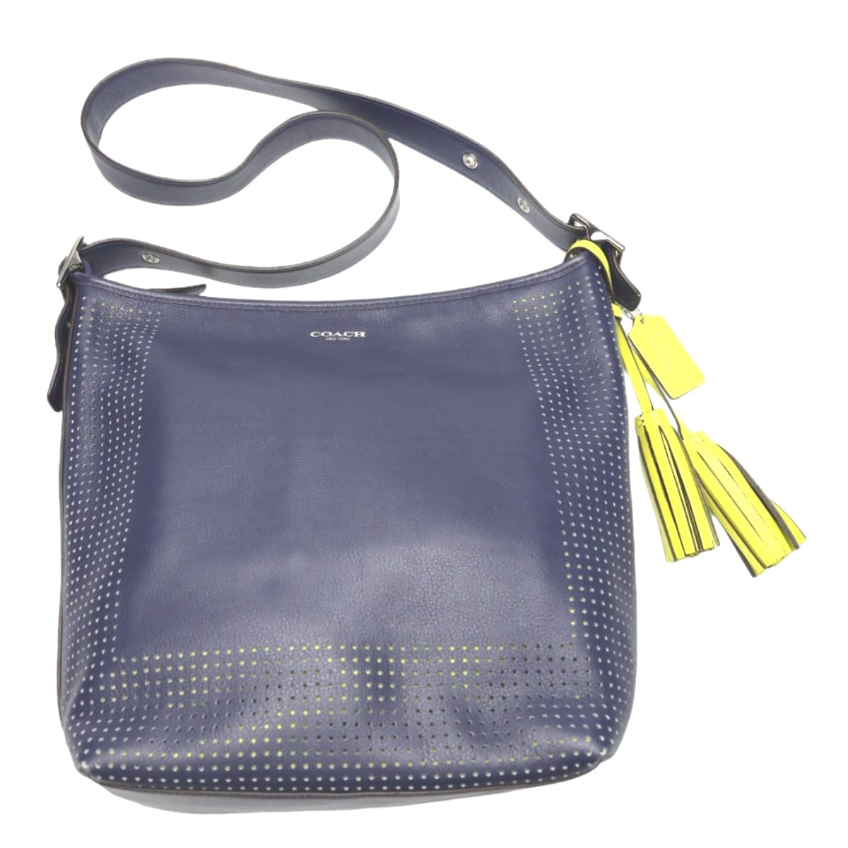 Coach shoulder bag
 
Shoulder bag, fringe, crossbody, leather, F22762, navy, [SS]
 【second hand】 