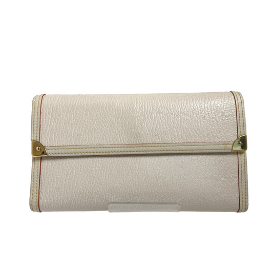 Louis Vuitton LOUIS VUITTON Long Wallet
 3-fold long wallet Suhali Porto Tresor Blanc M91839 White LV
 [SS]
 【second hand】 