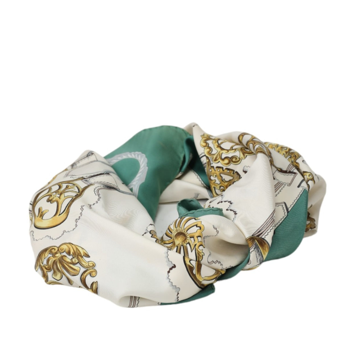 HERMES Scarf
 Scarf Horse Carre 90 F.de.LA PERRIERE Silk Green [SS]
 【second hand】 