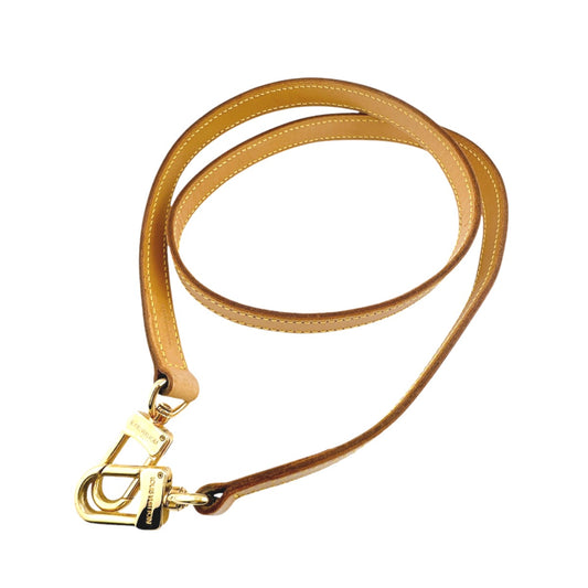 ルイヴィトン LOUIS VUITTON ショルダーストラップ
 ストラップ ヌメ革 アクセソワール用ショルダー ヌメ革 J00142 ベージュ LV
 【SS】
 【中古】
